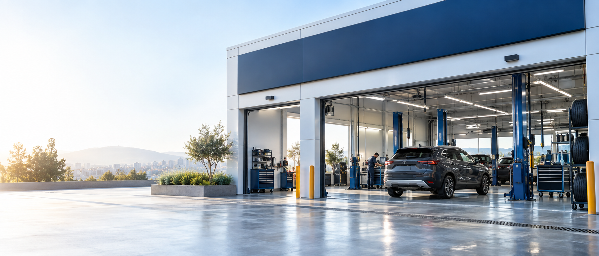 Taller automotriz moderno equipado con PlusTaller